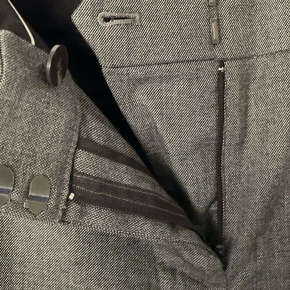 Ann Taylor charcoal grey Devin women trousers pants tailored w/flare legs sz 6 - Picture 8 of 9